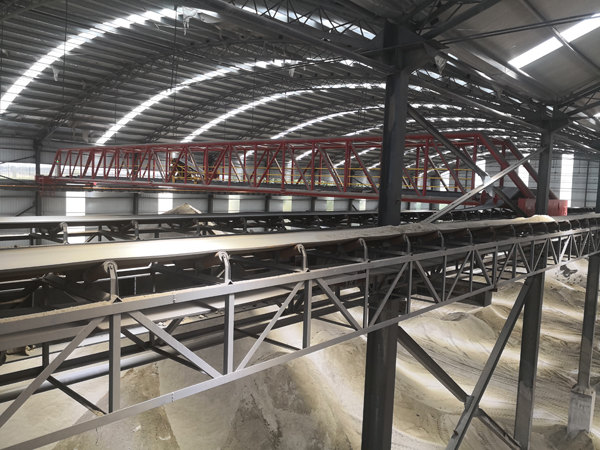 Belt Conveyor on grain field